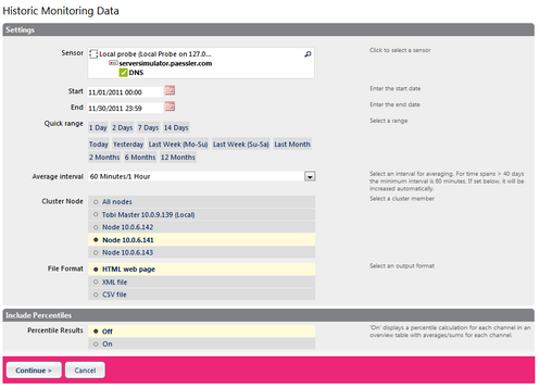 View Historic Data Function Called From Main Menu