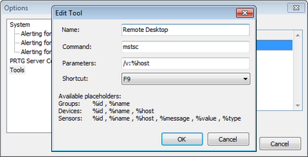 Enterprise Console Tools Settings