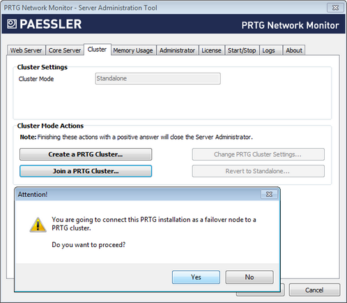 Convert This Installation Into a Cluster Failover Node
